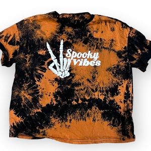 Spooky vibes tie dye shirt